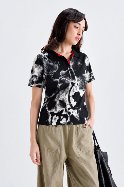 Midnight Abstract Polo