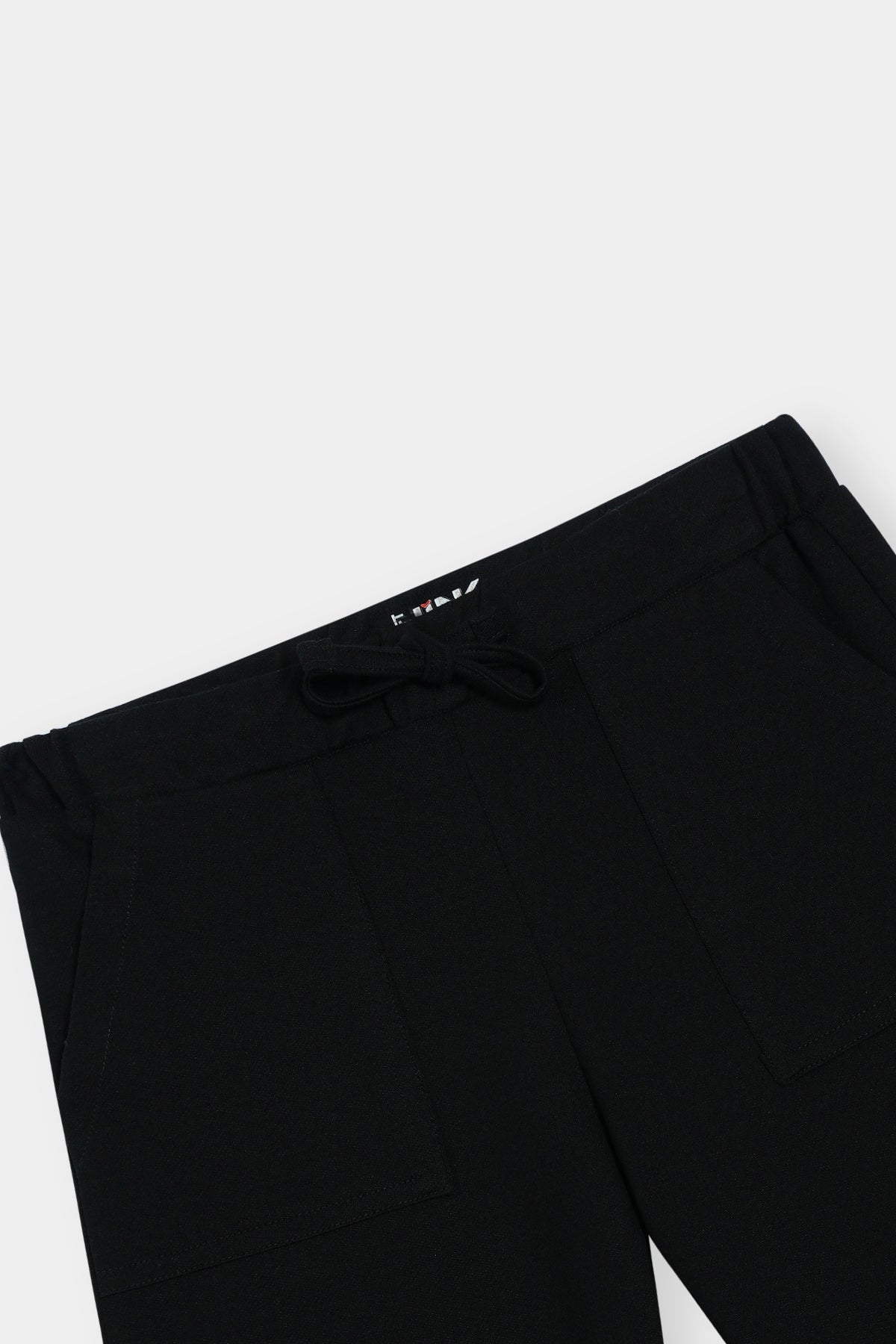 Boys' Solid Black Casual Shorts – Loft Link Essentials with Drawstring Waist