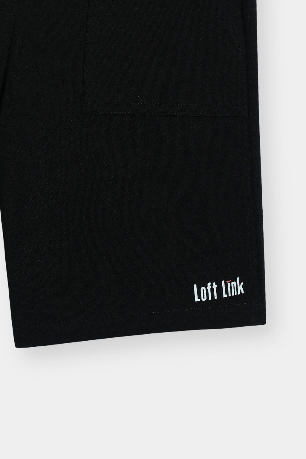 Boys' Solid Black Casual Shorts – Loft Link Essentials with Drawstring Waist
