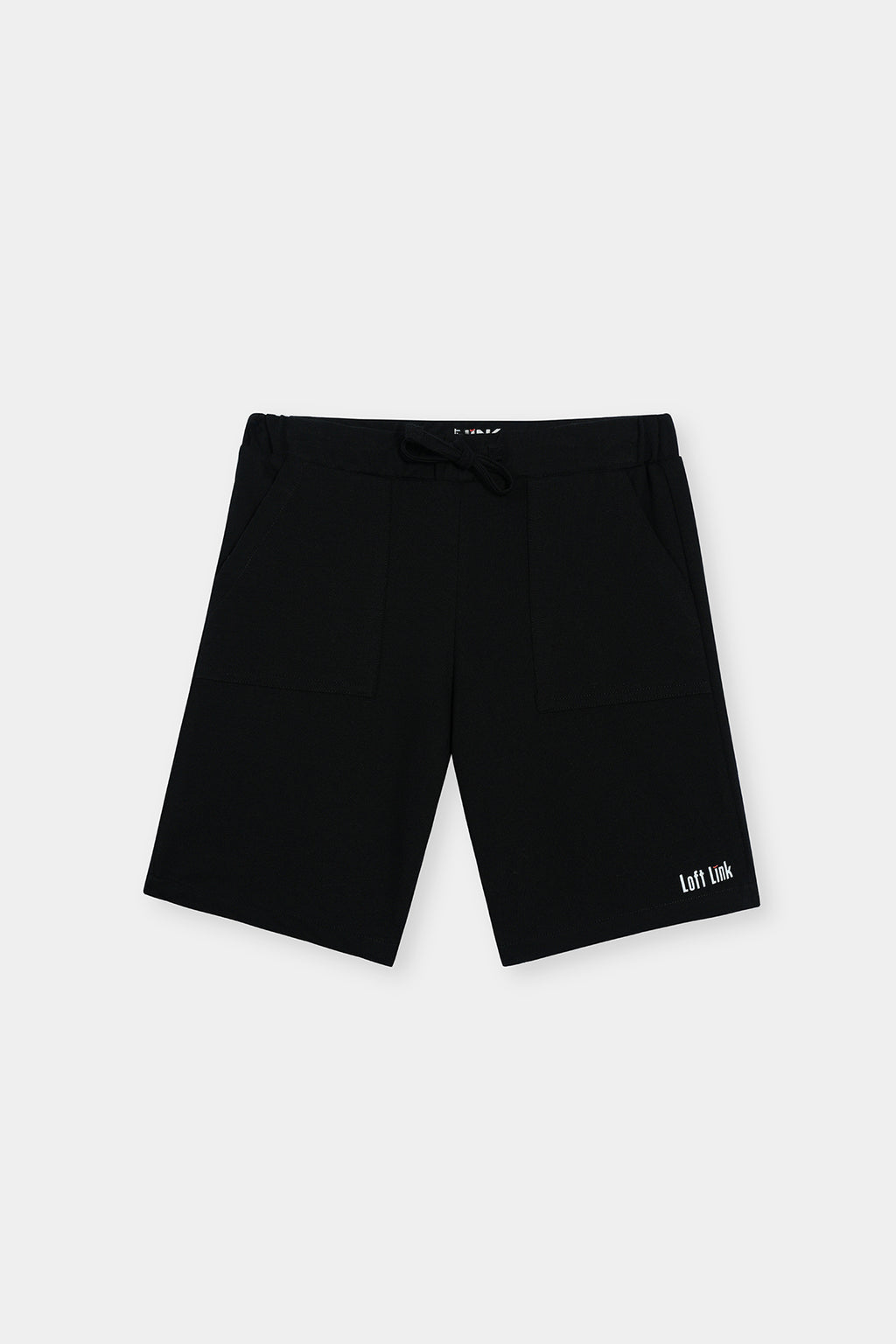 Boys' Solid Black Casual Shorts – Loft Link Essentials with Drawstring Waist