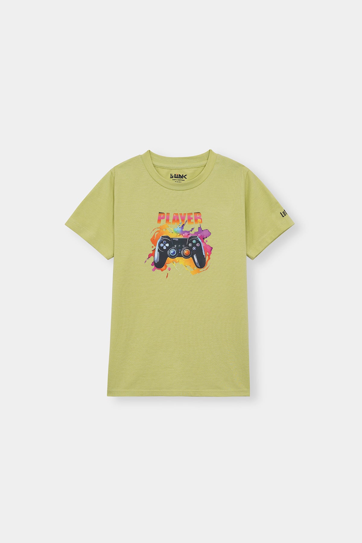 Unisex' Gamer Tee – Neon Green "PLAYER" Print with Controller Graphic