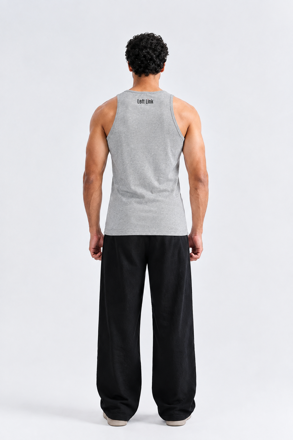 Grey Ribbed Tank Top