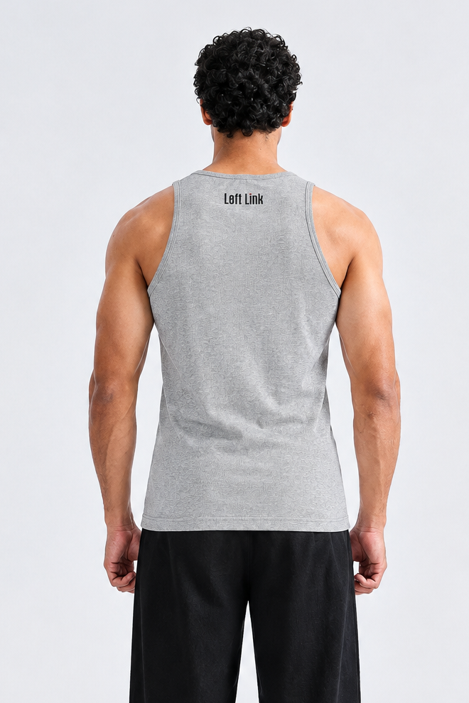 Grey Ribbed Tank Top