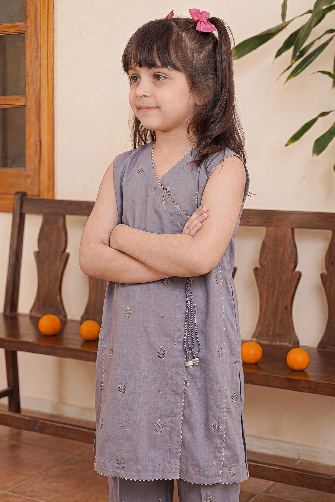 Stitched Cotton Jacquard 2 Piece (Shirt/trouser) For Kids