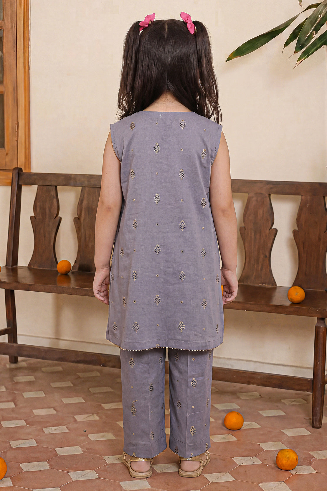 Stitched Cotton Jacquard 2 Piece (Shirt/trouser) For Kids