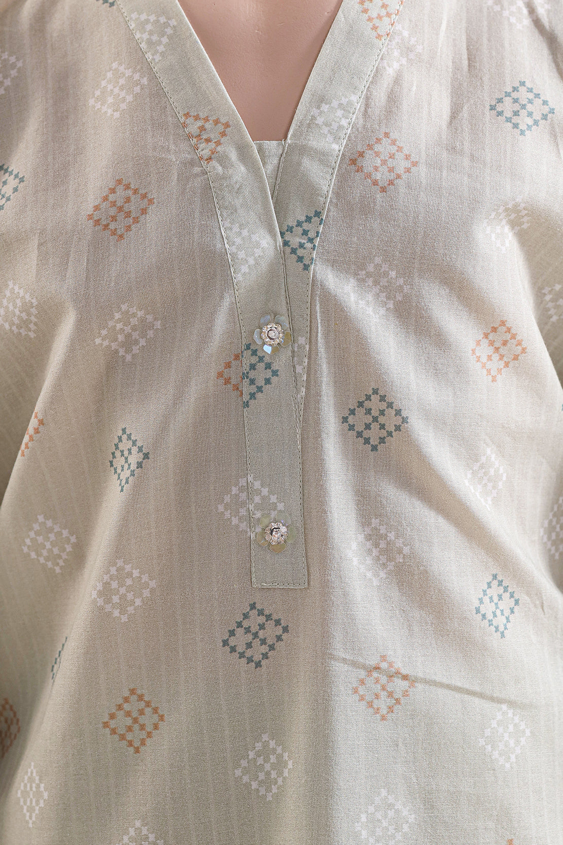 Printed Self Lawn Stitched 2 Piece (Shirt/Trouser) For Kids