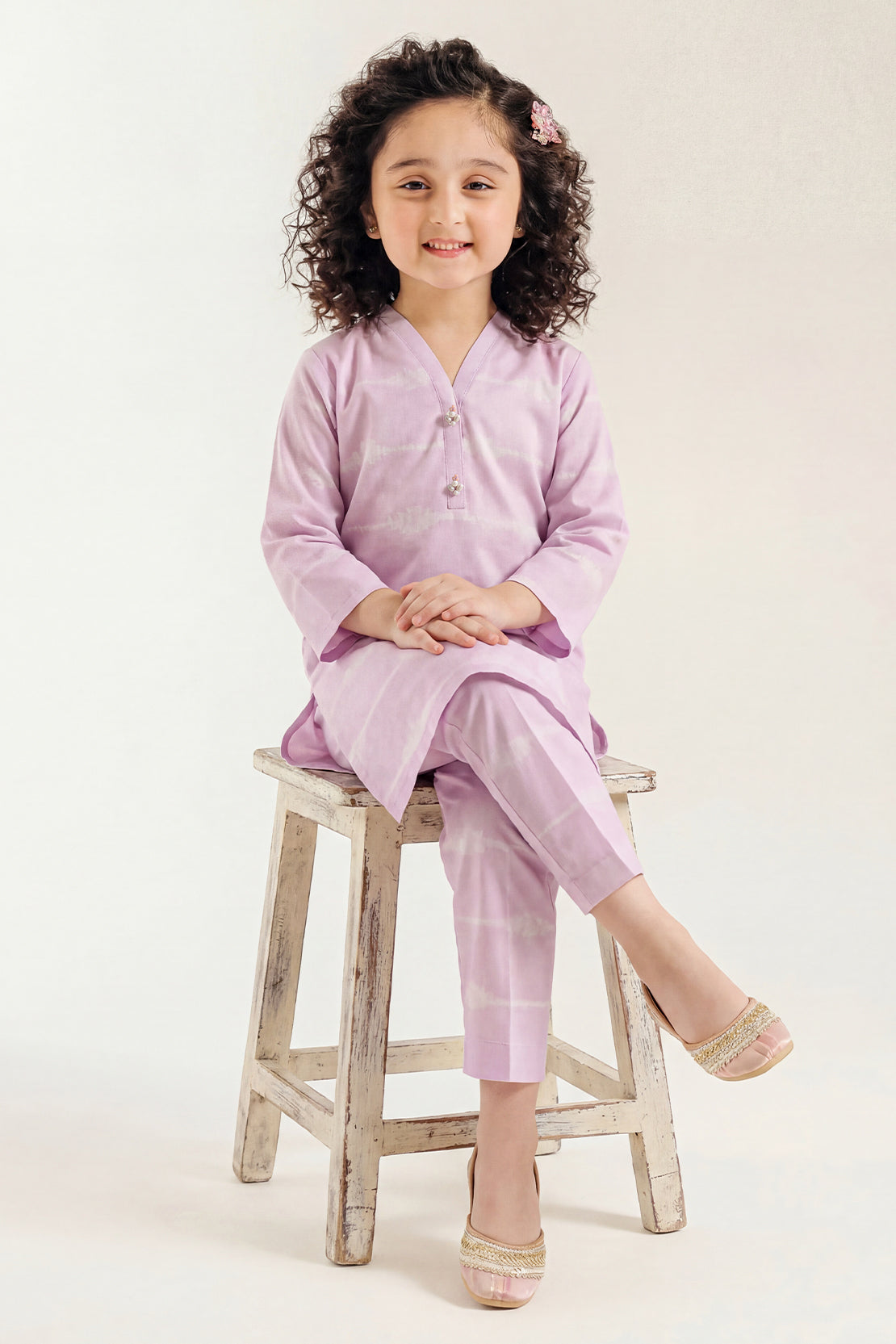 Stitched Cotton Jacquard 2 Piece (Shirt/trouser) For Kids