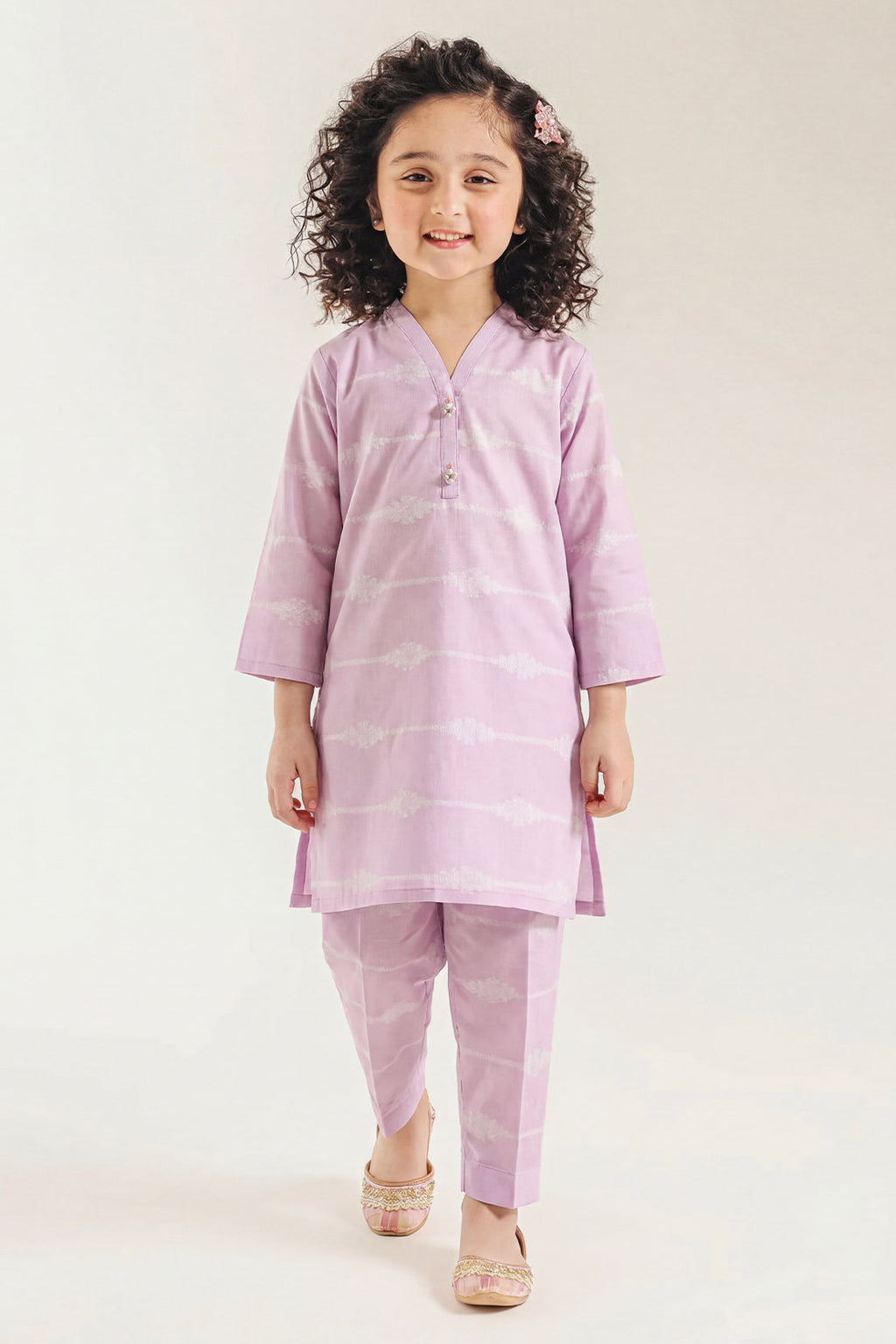 Stitched Cotton Jacquard 2 Piece (Shirt/trouser) For Kids