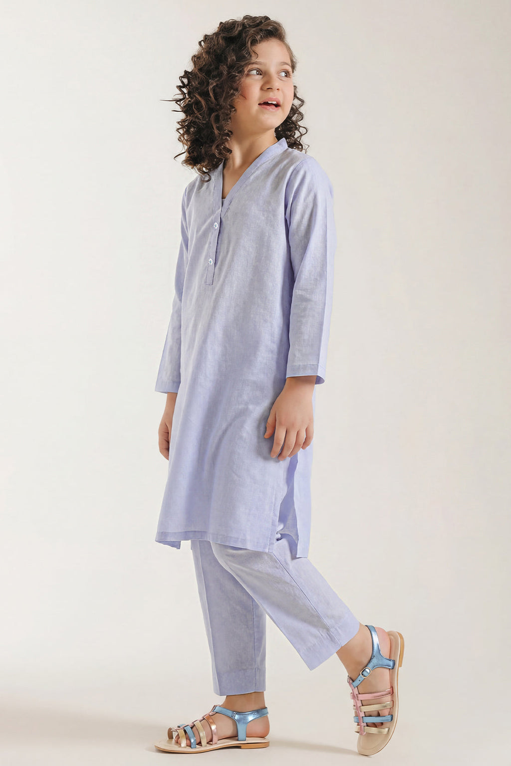 Stitched Cotton Jacquard 2 Piece (Shirt/trouser) For Kids