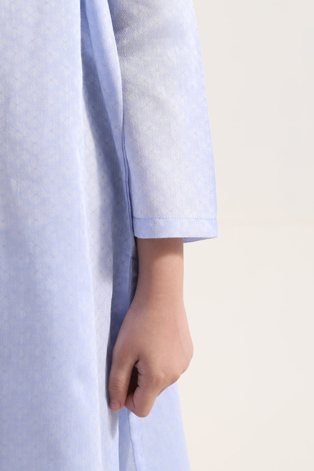 Stitched Cotton Jacquard 2 Piece (Shirt/trouser) For Kids