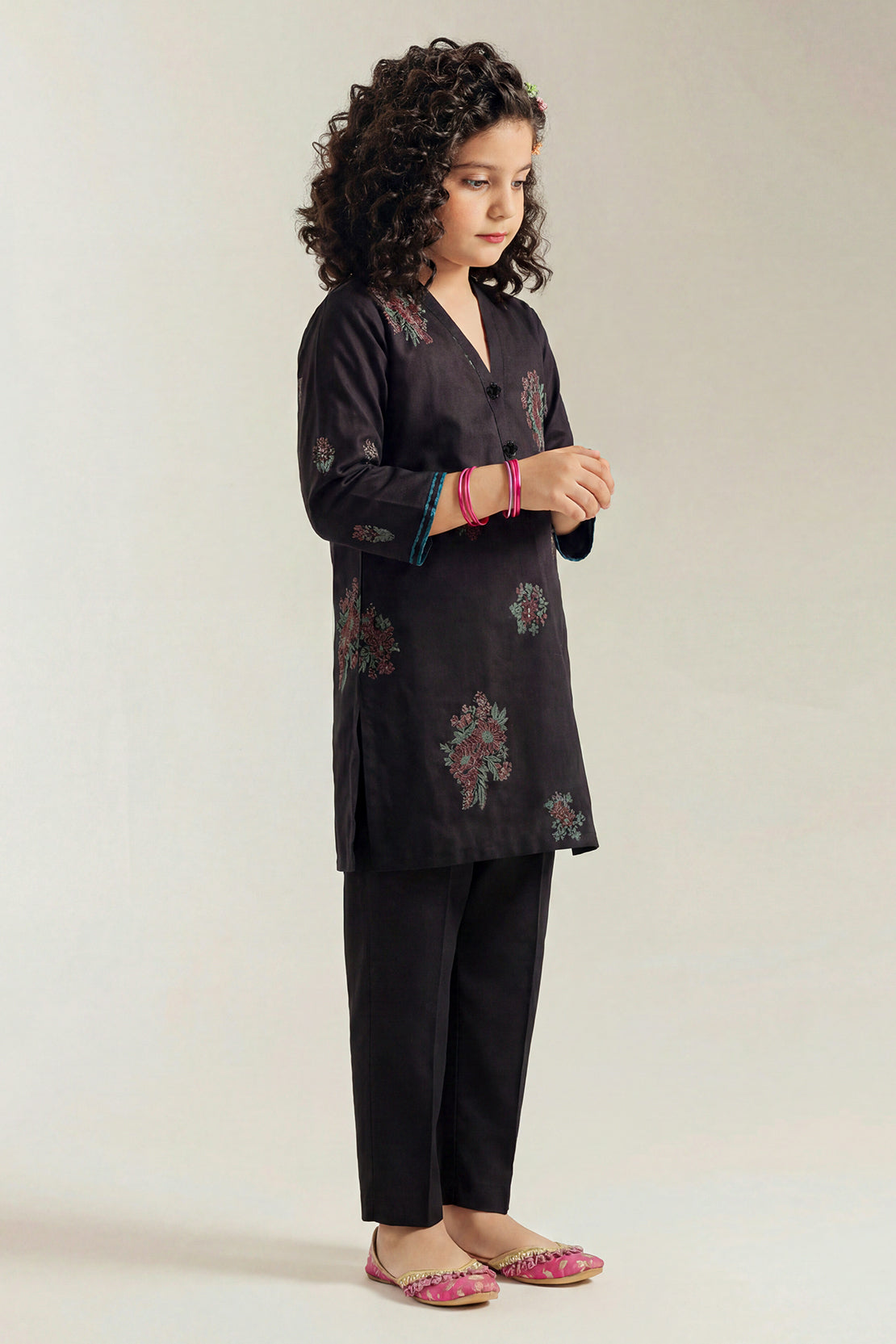 Stitched Cotton Jacquard 2 Piece (Shirt/trouser) For Kids