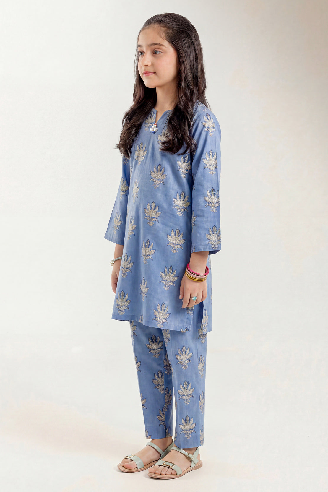 Printed Lawn Stitched 2 Piece (Shirt/Trouser) For Kids