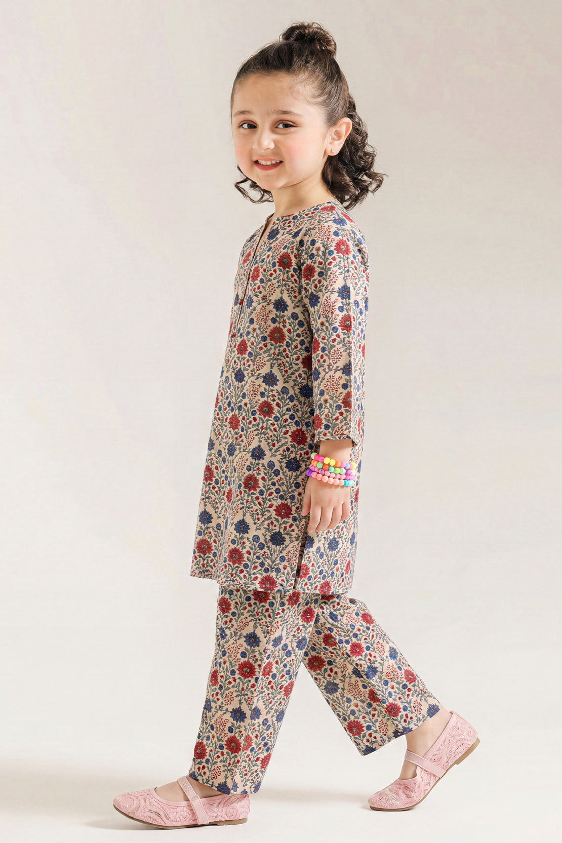Printed Self Lawn Stitched 2 Piece (Shirt/Trouser) For Kids