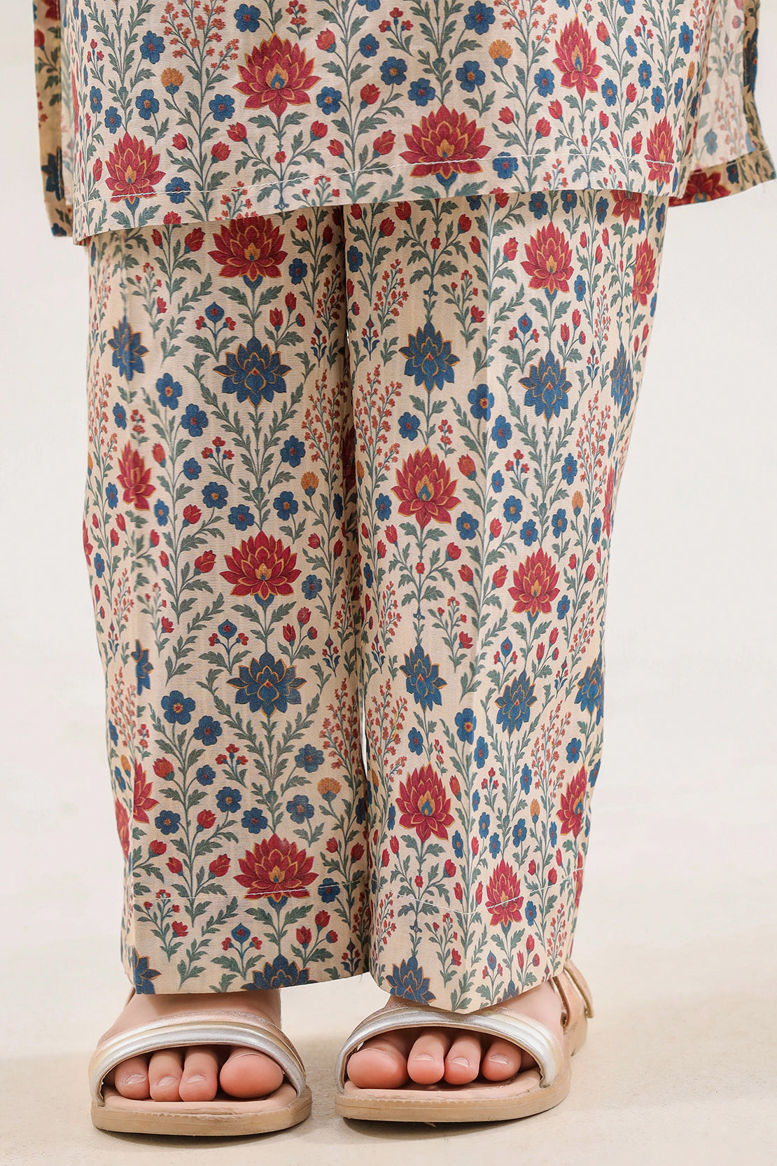Printed Self Lawn Stitched 2 Piece (Shirt/Trouser) For Kids