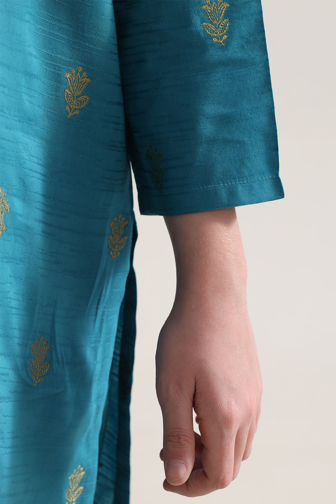Stitched Cotton Jacquard 2 Piece (Shirt/trouser) For Kids