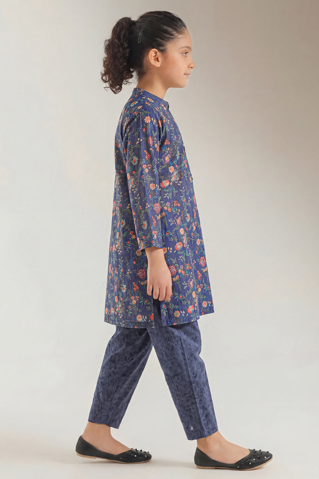 Printed Self Lawn Stitched 2 Piece (Shirt/Trouser) For Kids