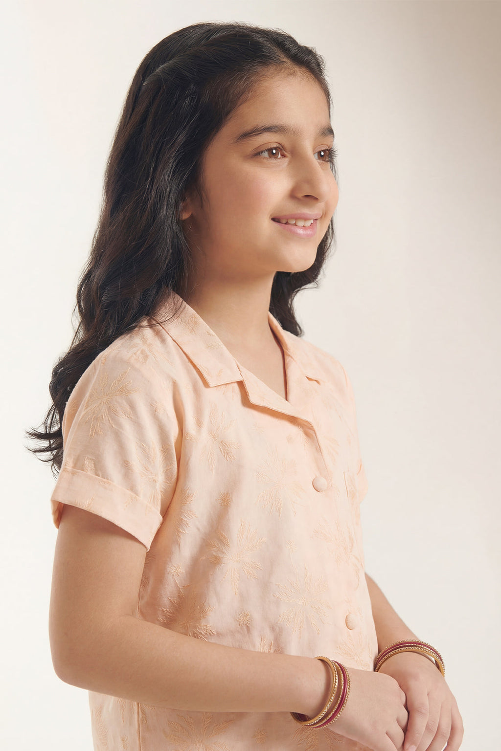Stitched Cotton Jacquard 2 Piece (Shirt/trouser) For Kids
