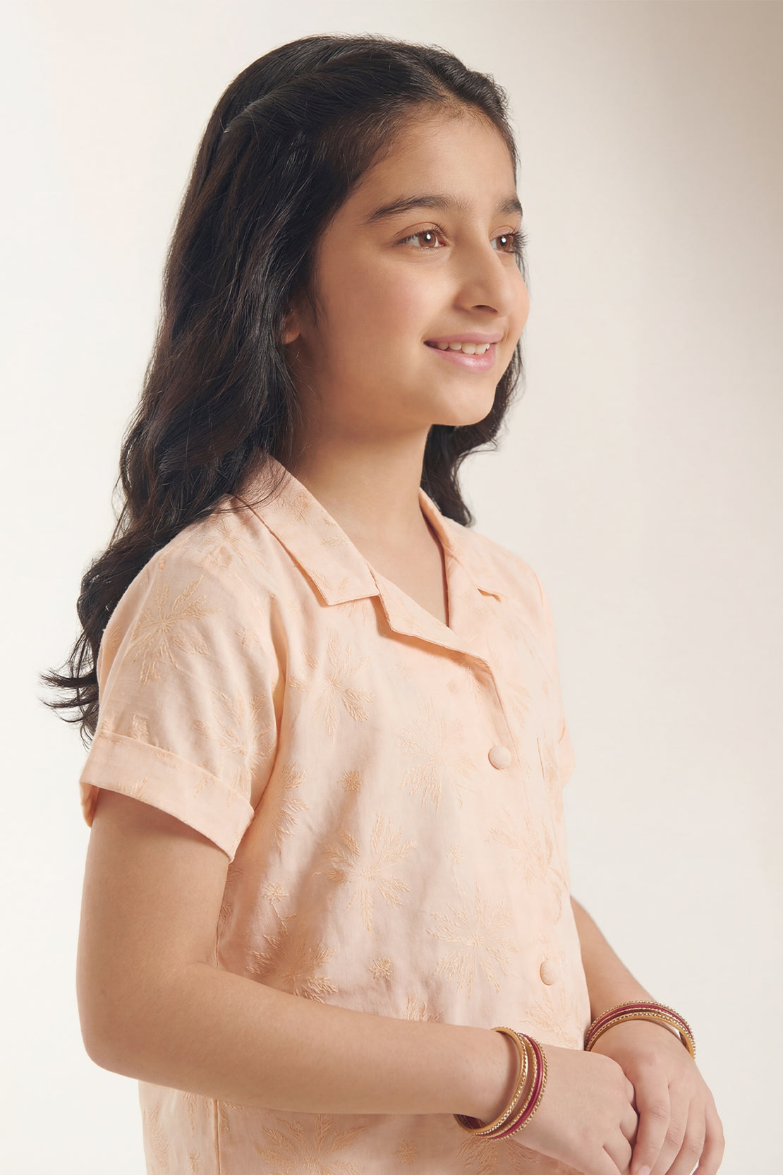 Stitched Cotton Jacquard 2 Piece (Shirt/trouser) For Kids