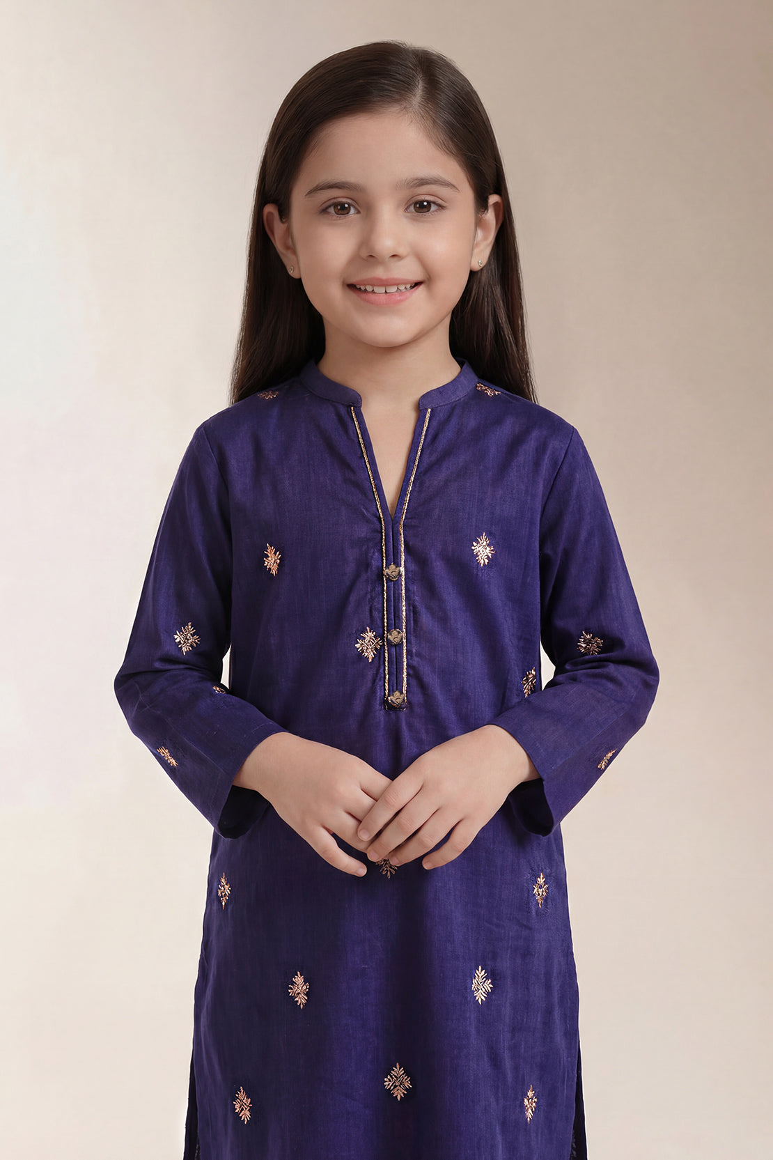 Stitched Cotton Jacquard 2 Piece (Shirt/trouser) For Kids