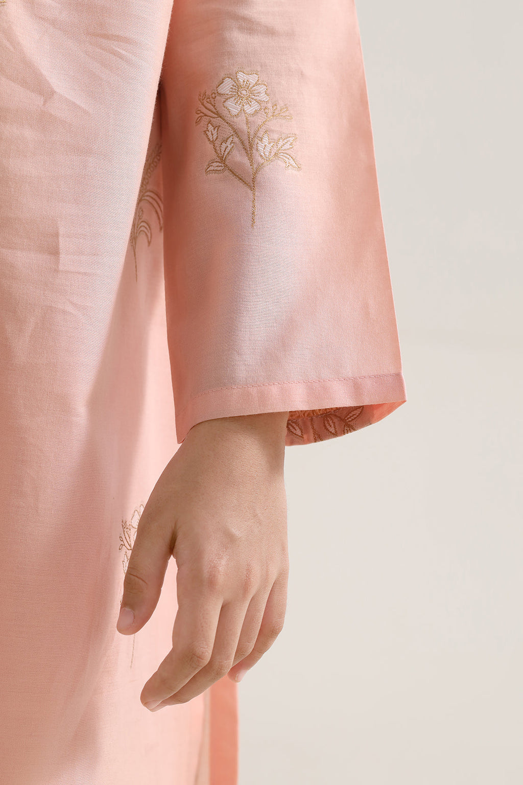 Stitched Cotton Jacquard 2 Piece (Shirt/trouser) For Kids