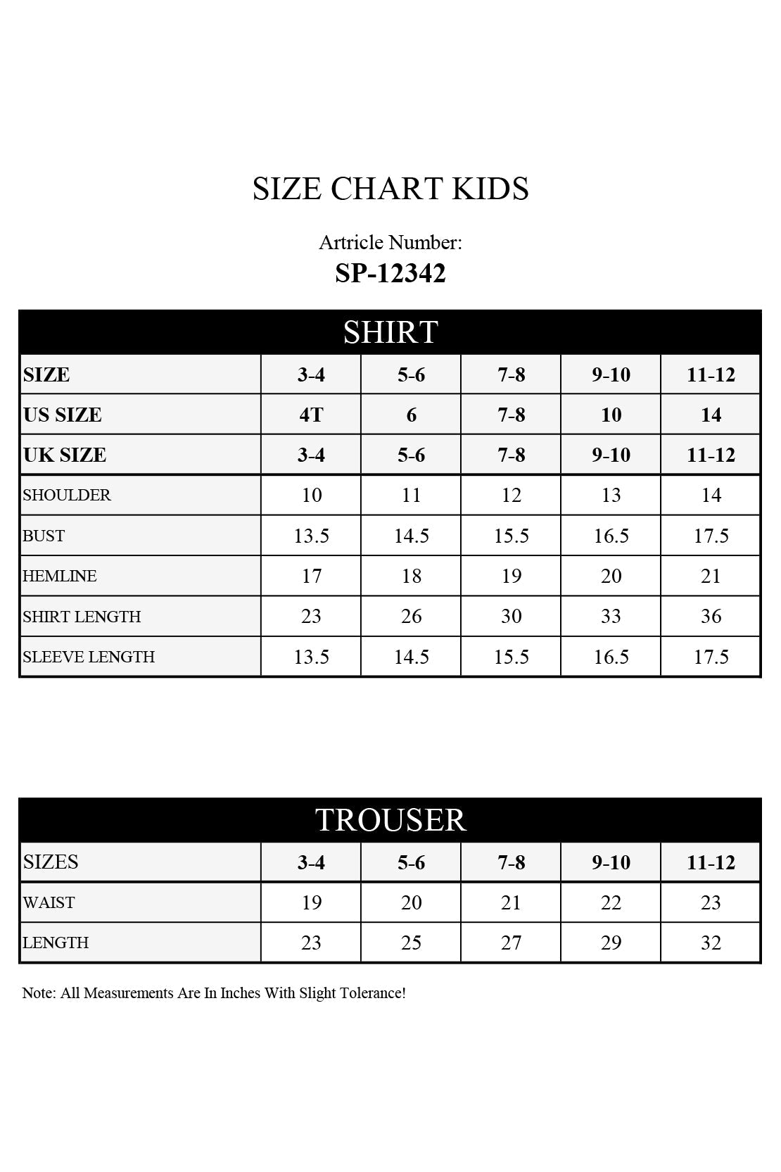 Printed Self Lawn Stitched 2 Piece (Shirt/Trouser) For Kids