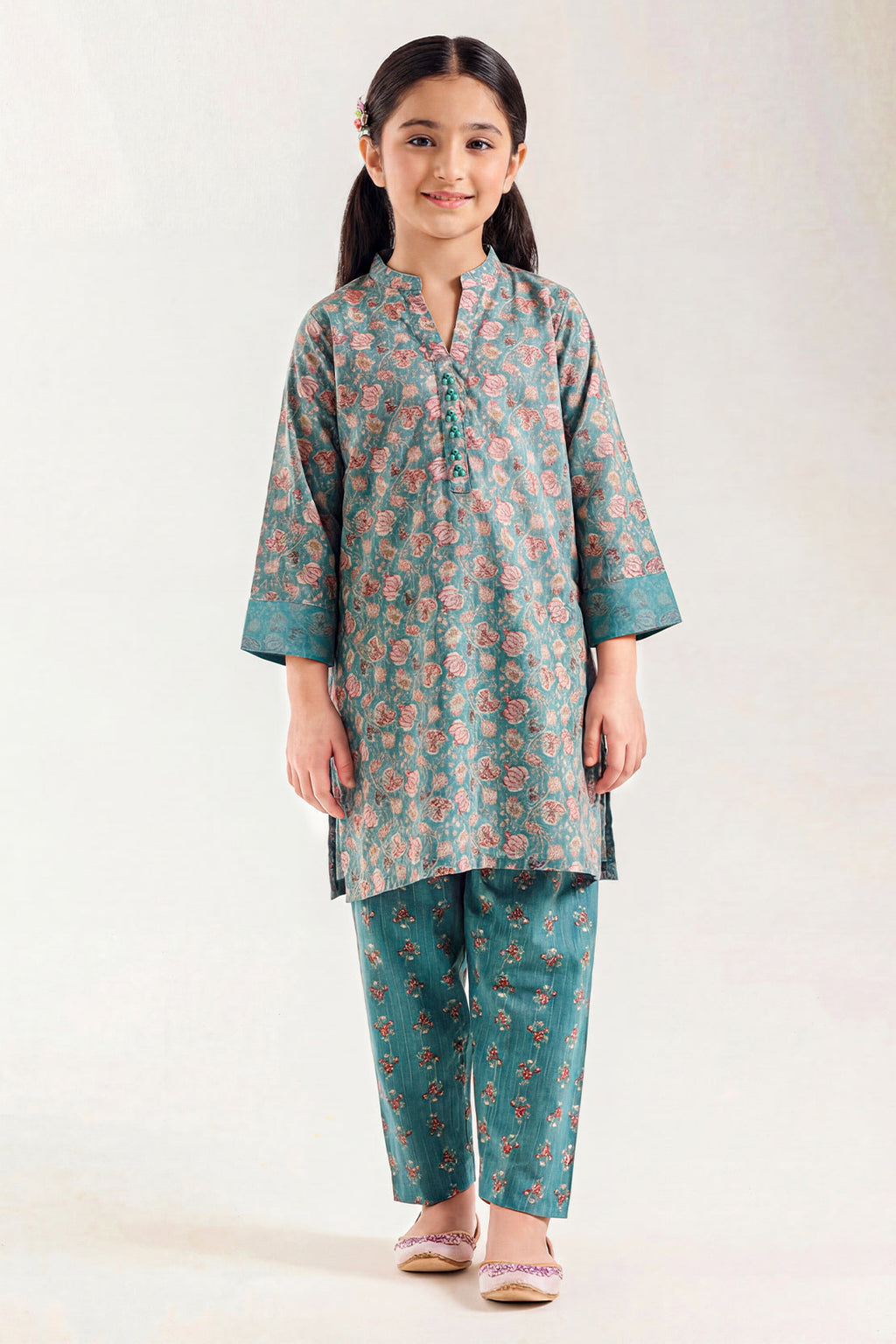 Printed Lawn Stitched 2 Piece (Shirt/Trouser) For Kids