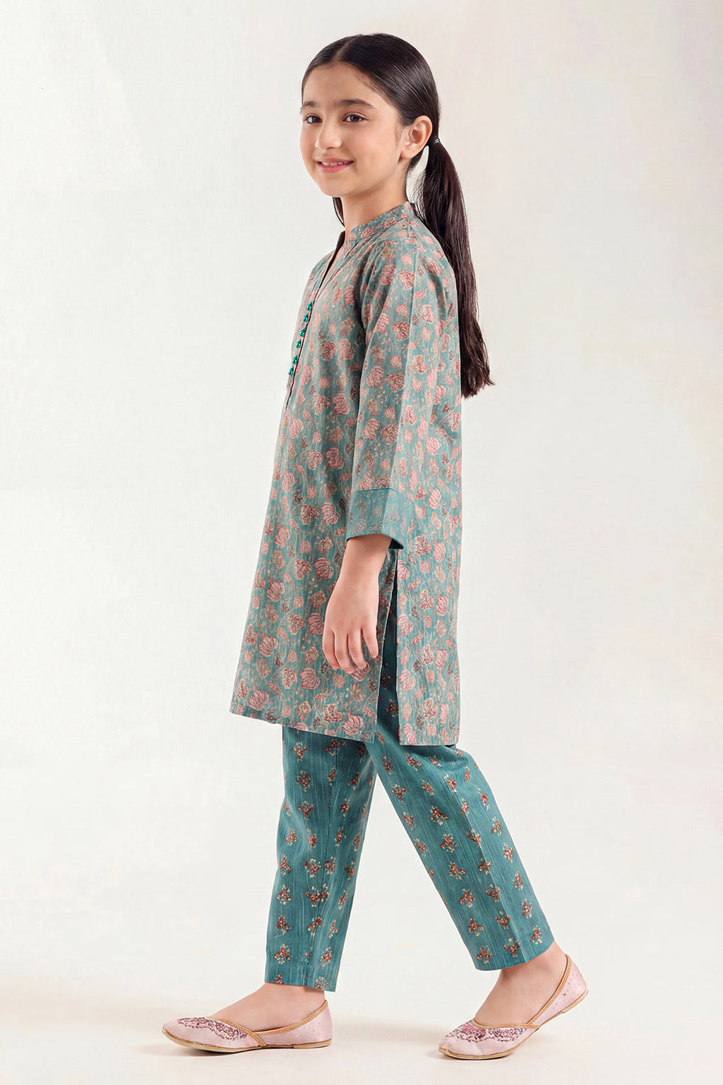 Printed Lawn Stitched 2 Piece (Shirt/Trouser) For Kids