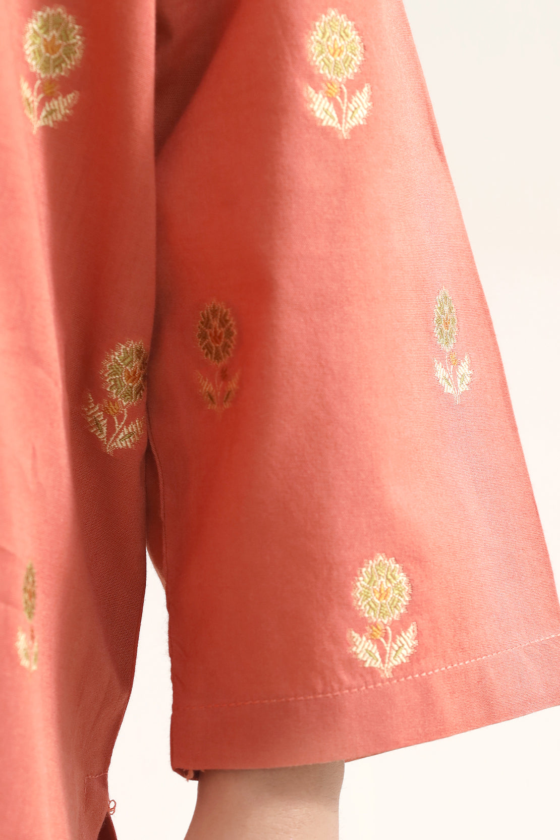 Stitched Cotton Jacquard 2 Piece (Shirt/trouser) For Kids