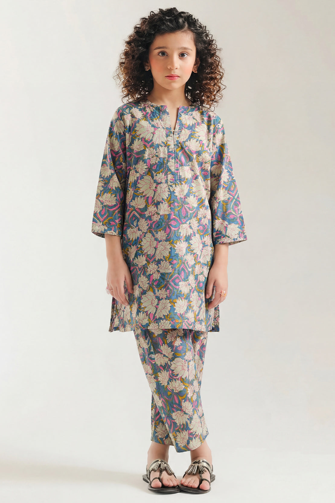 Printed Lawn Stitched 2 Piece (Shirt/Trouser) For Kids