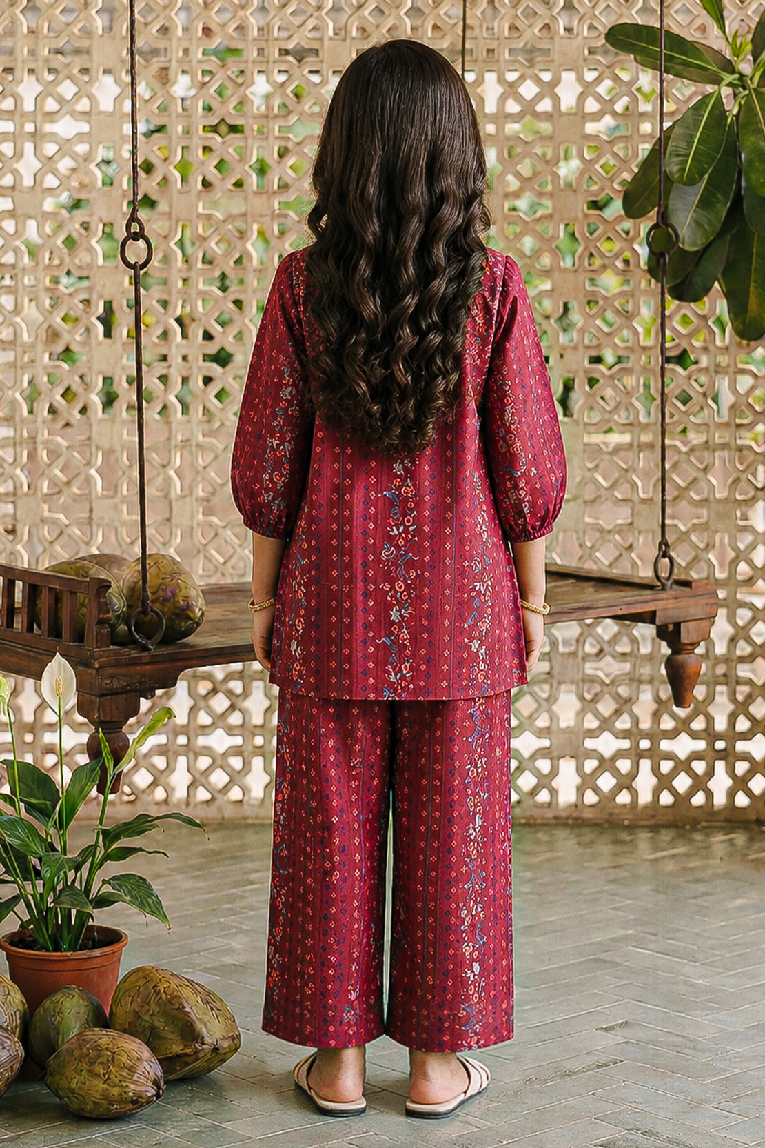 Printed Lawn Stitched 2 Piece (Shirt/Trouser) For Kids