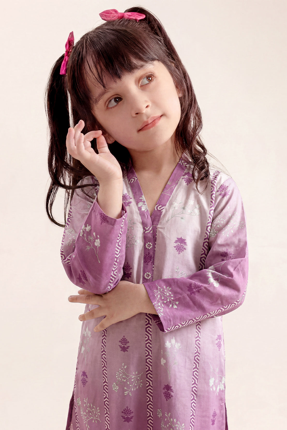 Printed Cambric Stitched 2 Piece (Shirt/Trouser) For Kids