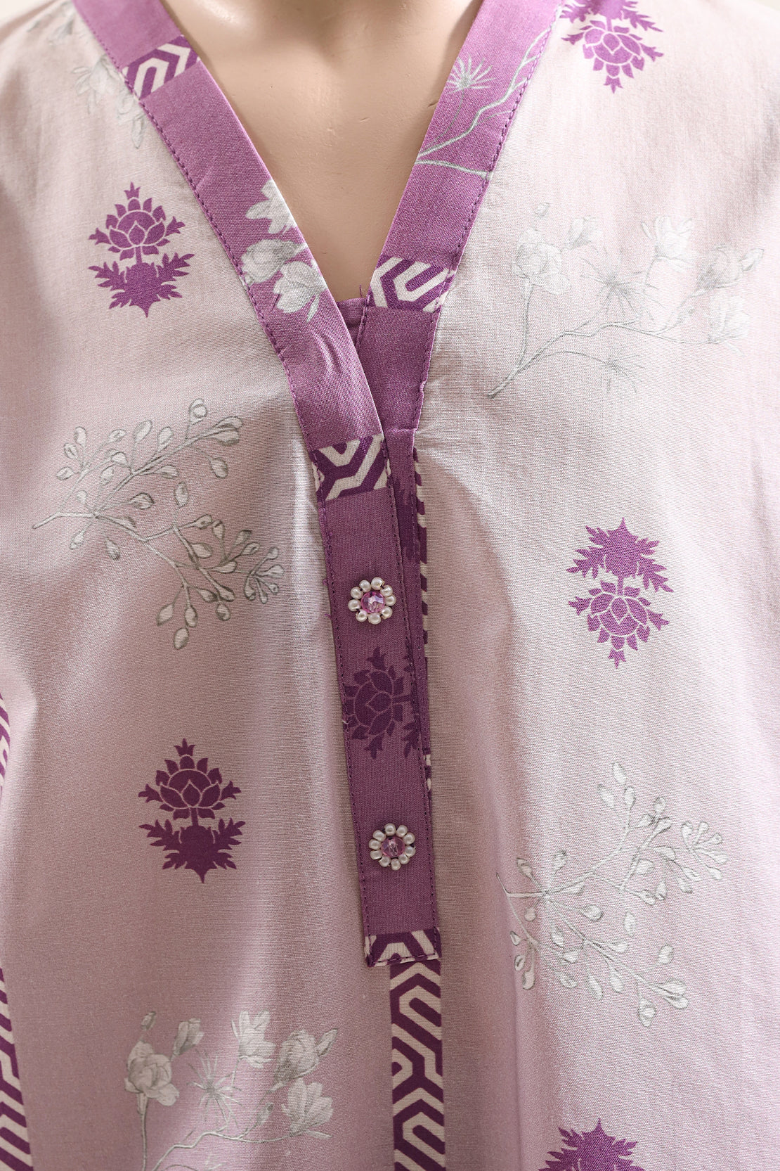 Printed Cambric Stitched 2 Piece (Shirt/Trouser) For Kids
