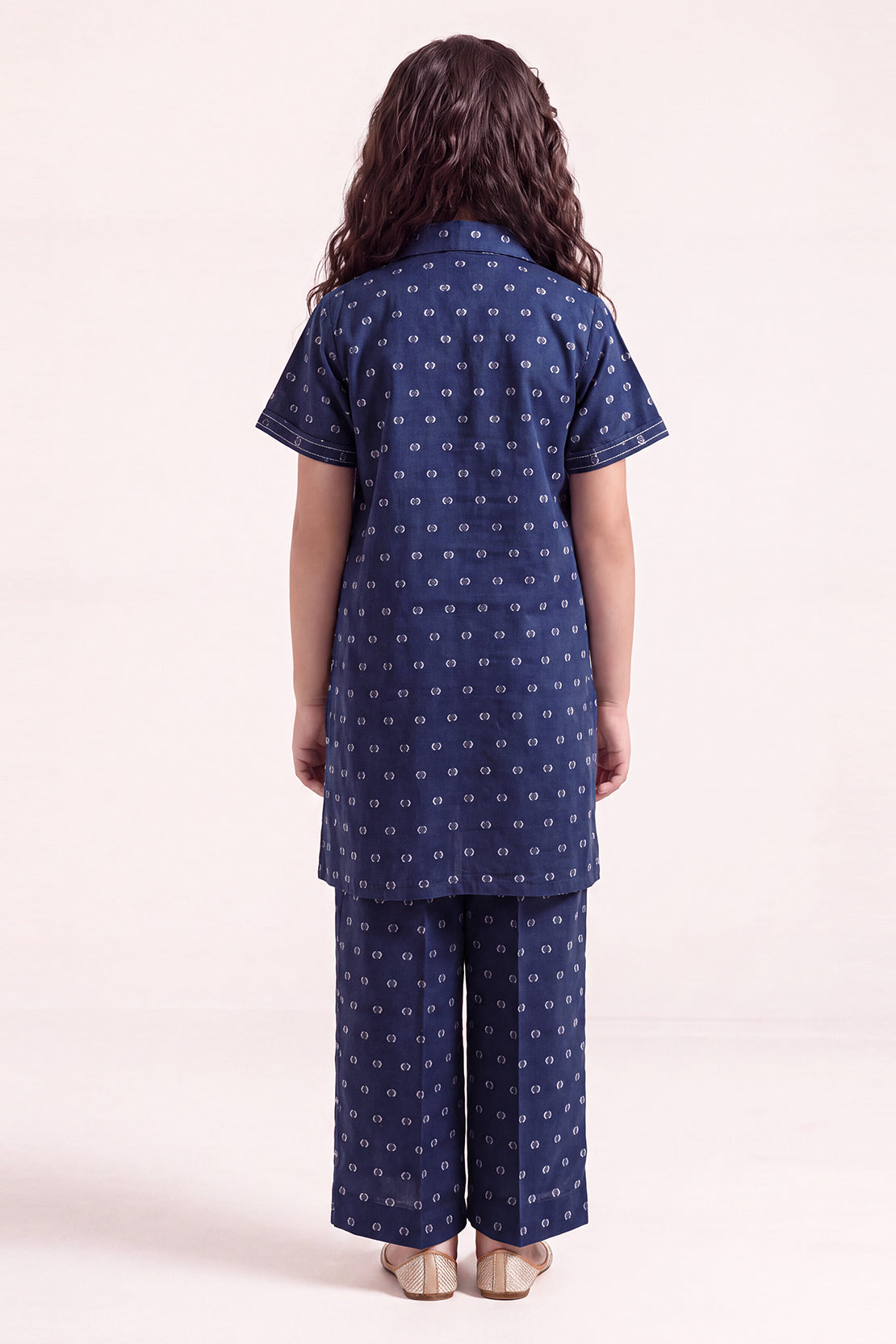 Stitched Cotton Jacquard 2 Piece (Shirt/trouser) For Kids