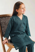 Stitched Cotton Jacquard 2 Piece (Shirt/trouser) For Kids