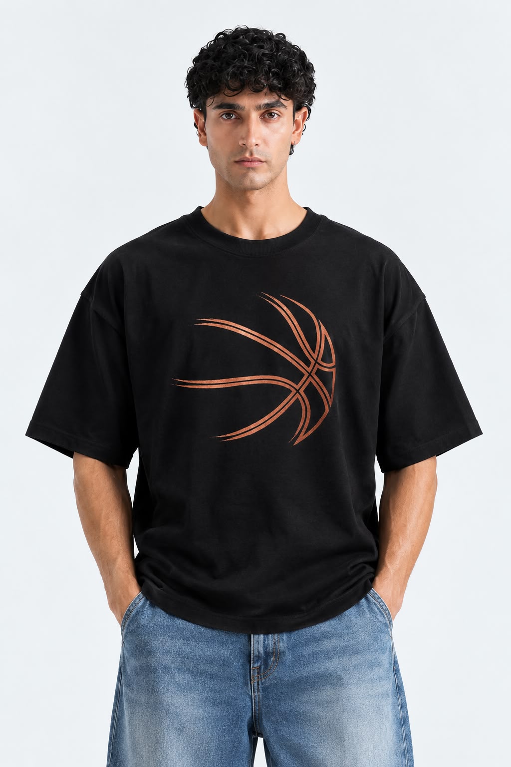 Abstract Motion Graphic Oversized T-Shirt