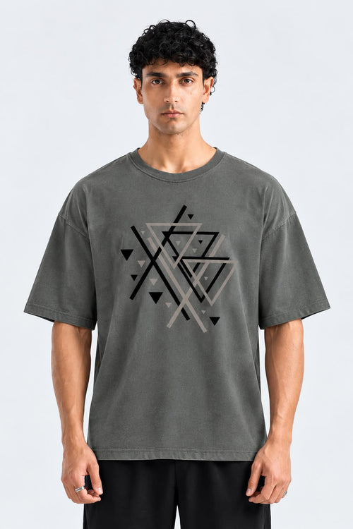 Abstract Graphic Oversized T-Shirt