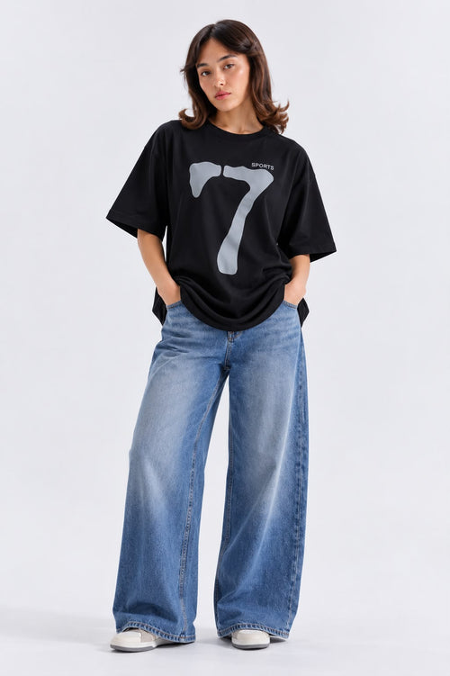 7 Graphic Oversized T-Shirt