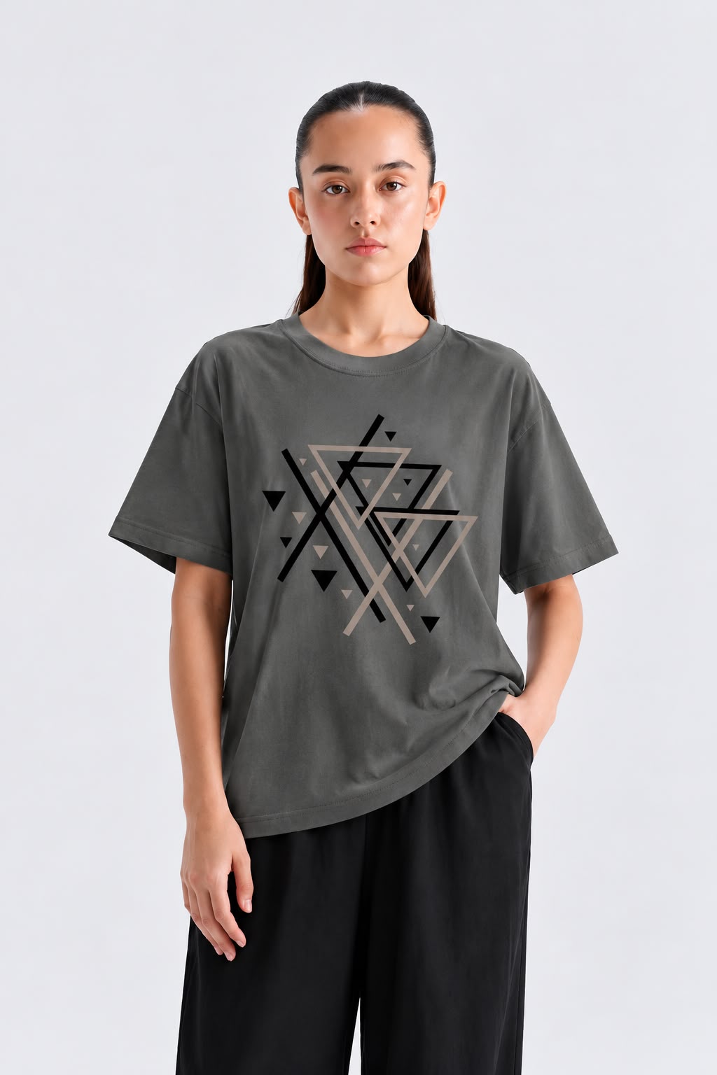 Abstract Graphic Oversized T-Shirt