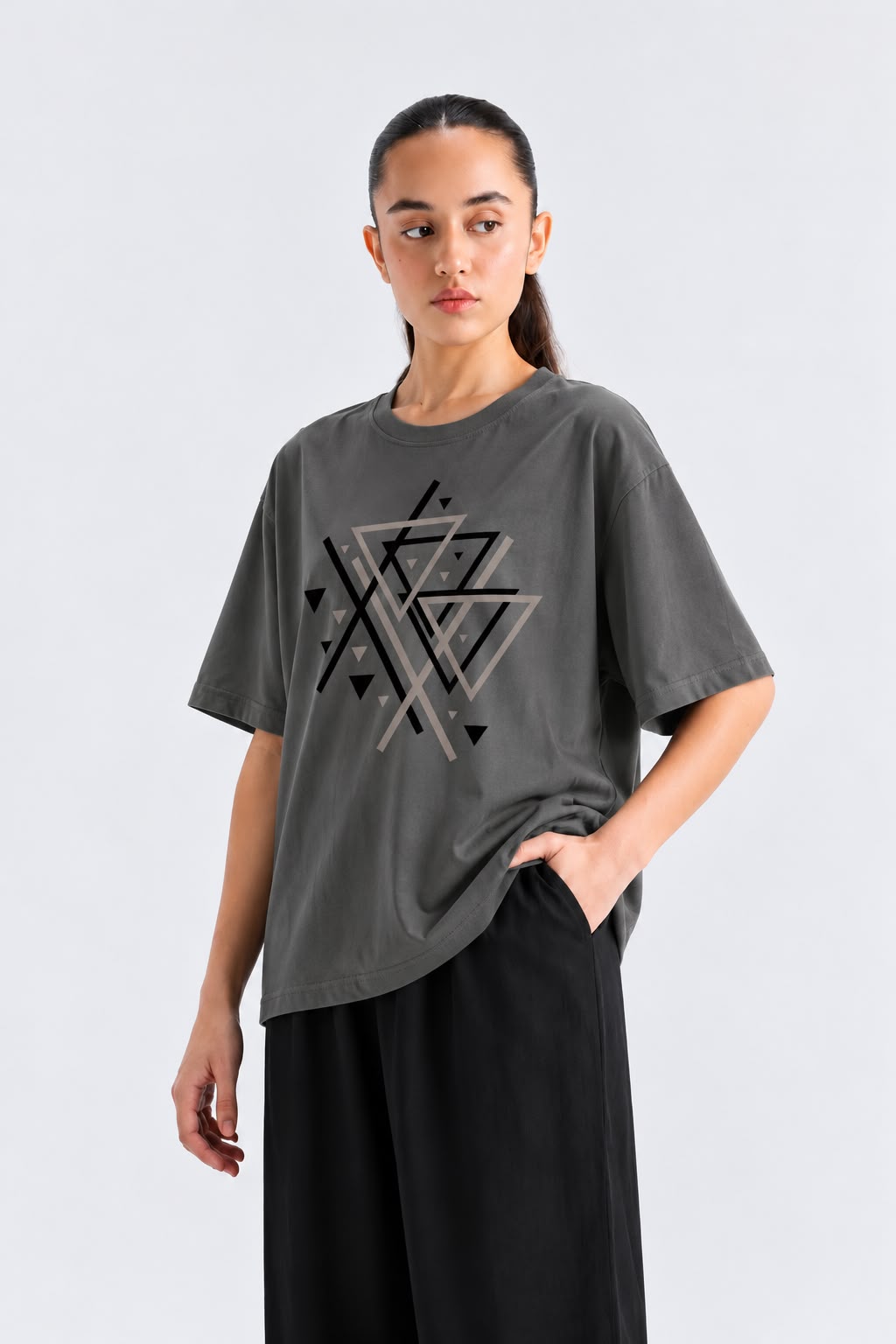 Abstract Graphic Oversized T-Shirt