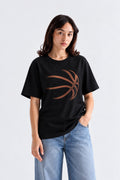Abstract Motion Graphic Oversized T-Shirt