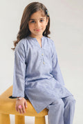 Stitched Cotton Jacquard 2 Piece (Shirt/trouser) For Kids