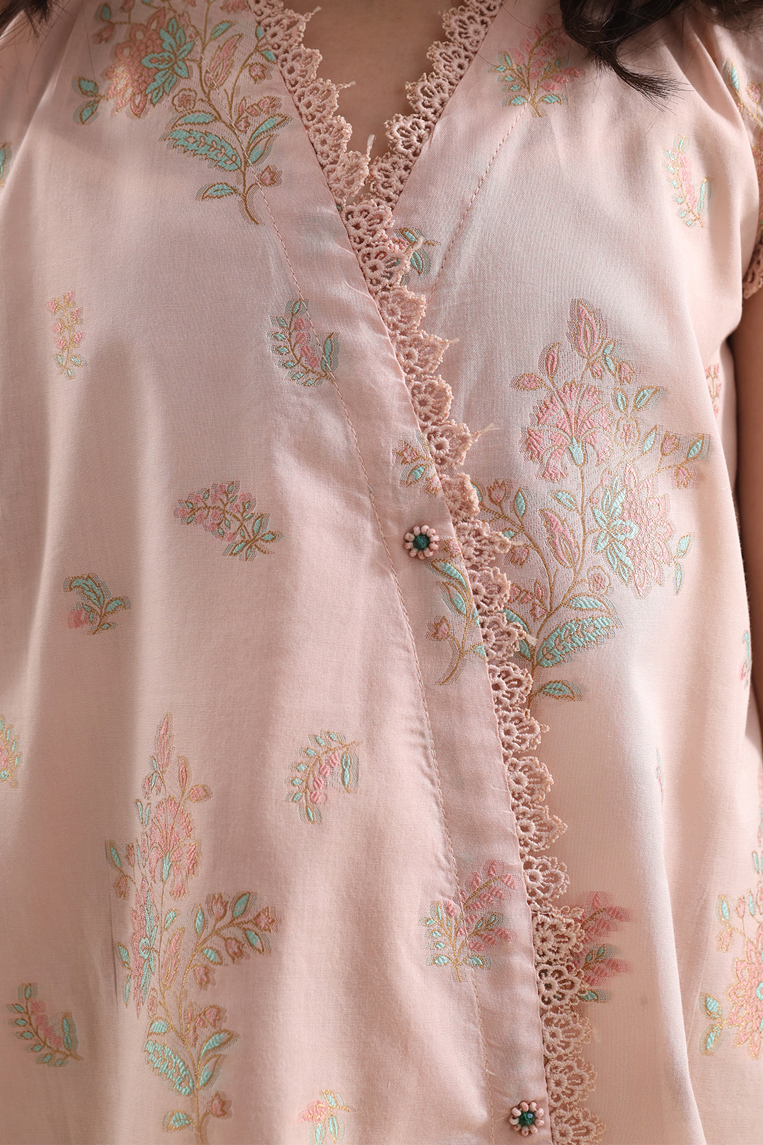 Stitched Cotton Jacquard 2 Piece (Shirt/trouser) For Kids