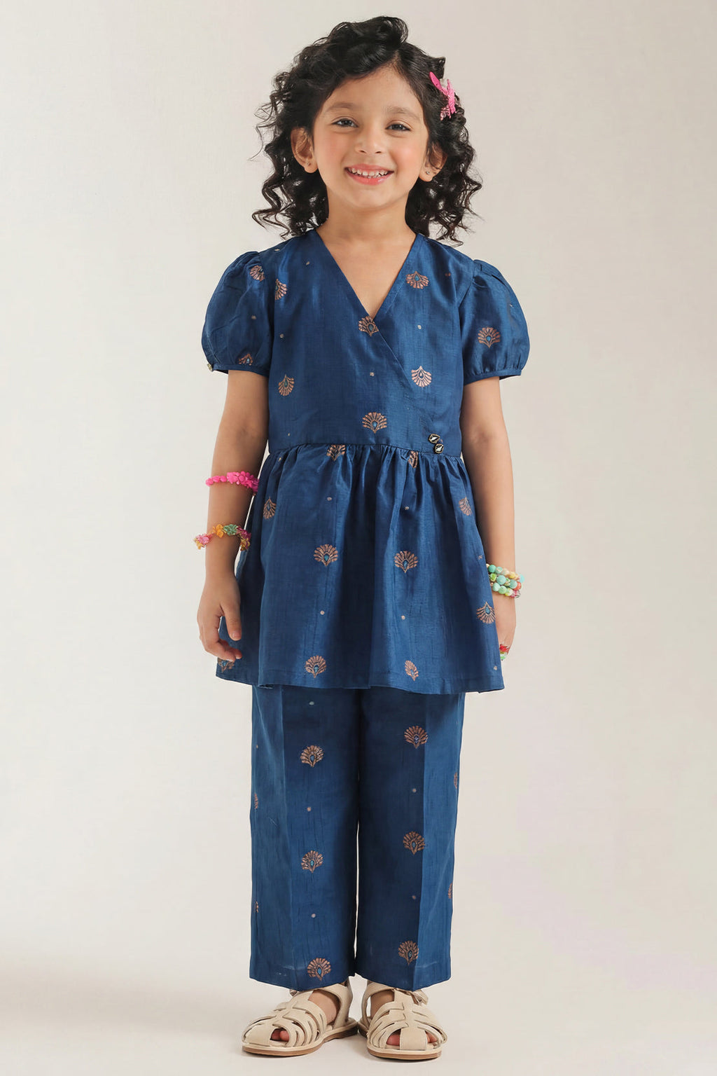 Stitched Cotton Jacquard 2 Piece (Shirt/trouser) For Kids