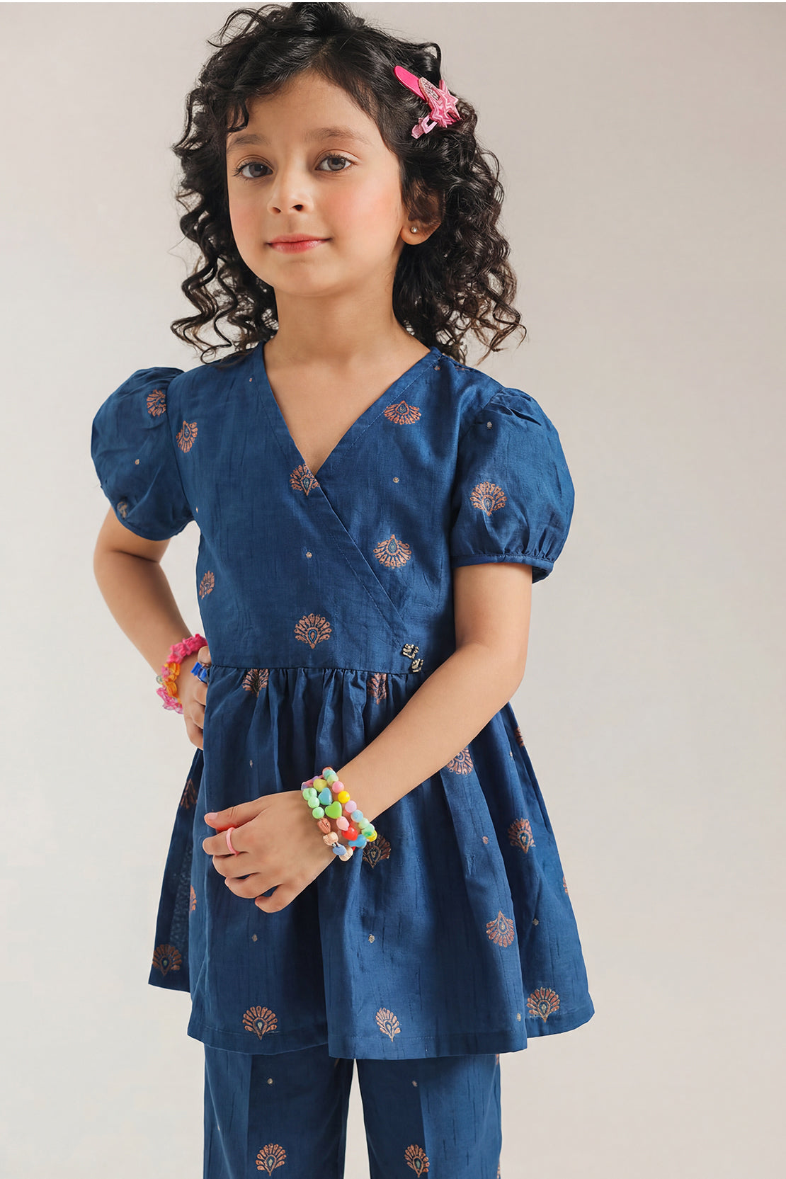 Stitched Cotton Jacquard 2 Piece (Shirt/trouser) For Kids