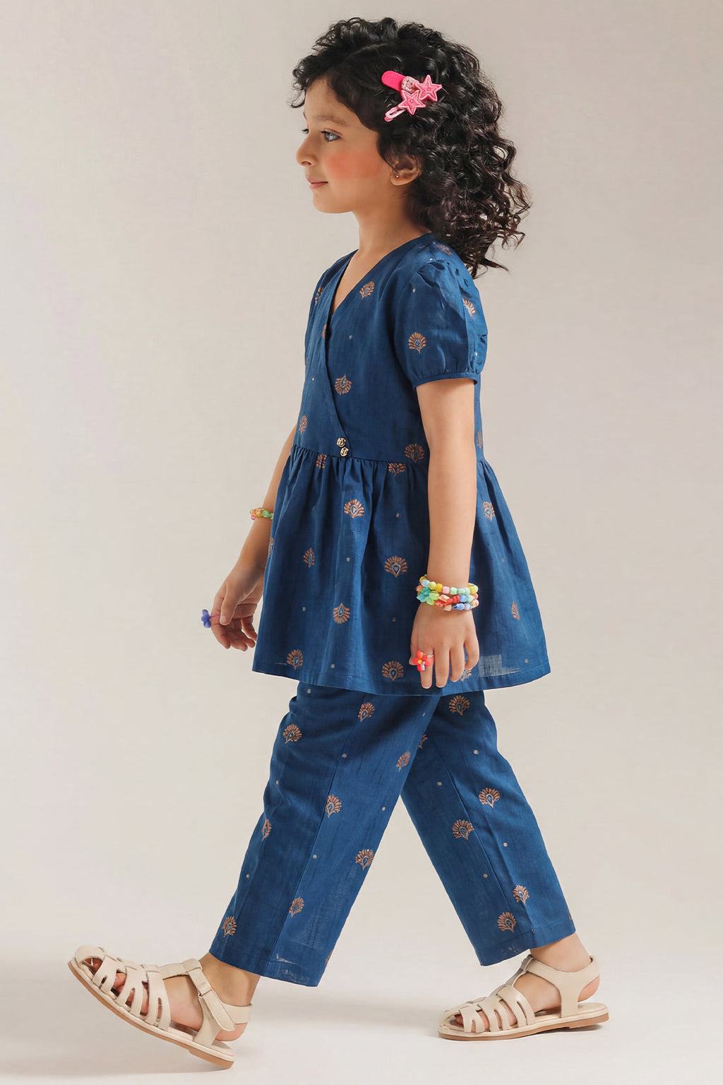 Stitched Cotton Jacquard 2 Piece (Shirt/trouser) For Kids