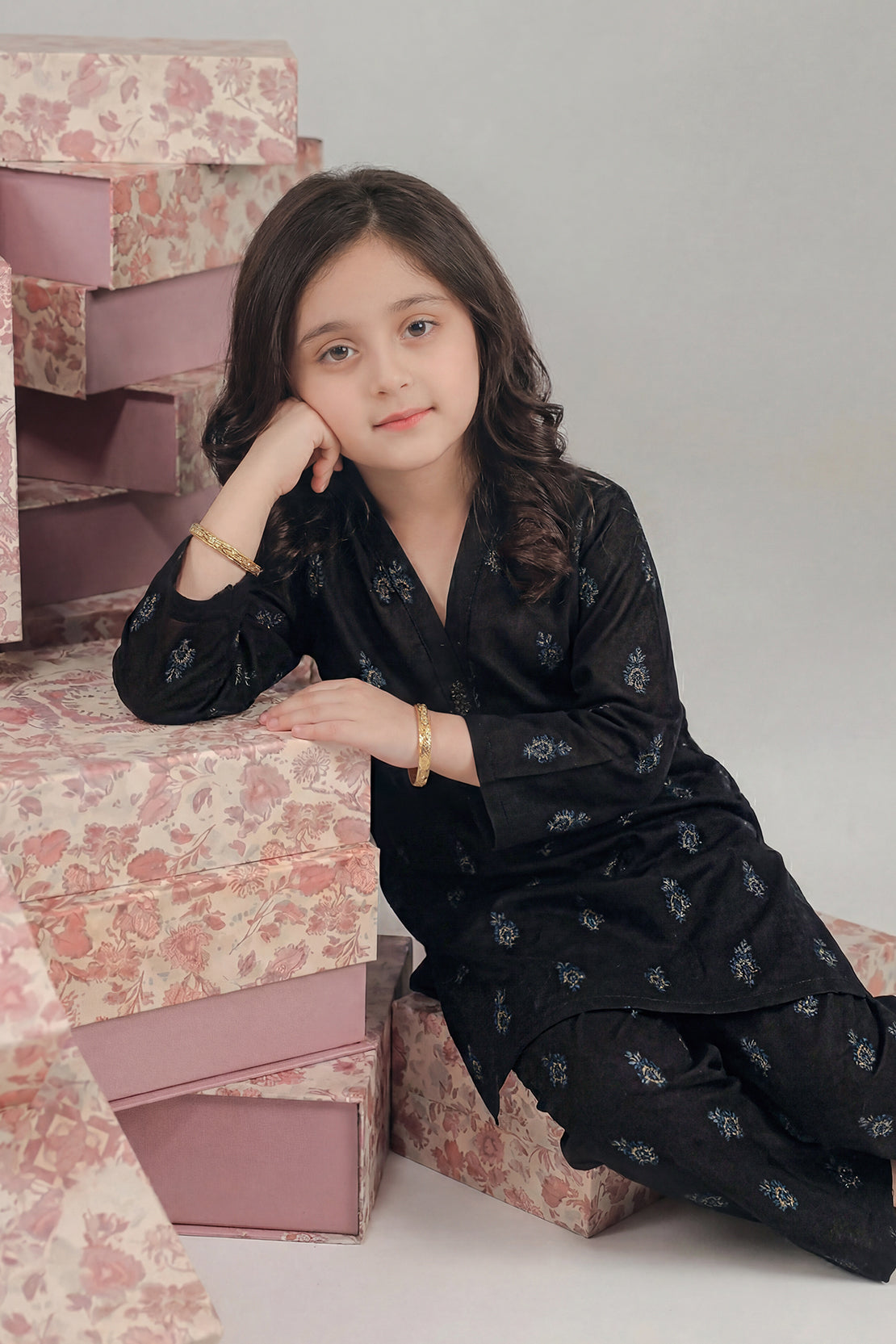 Stitched Cotton Jacquard 2 Piece (Shirt/trouser) For Kids