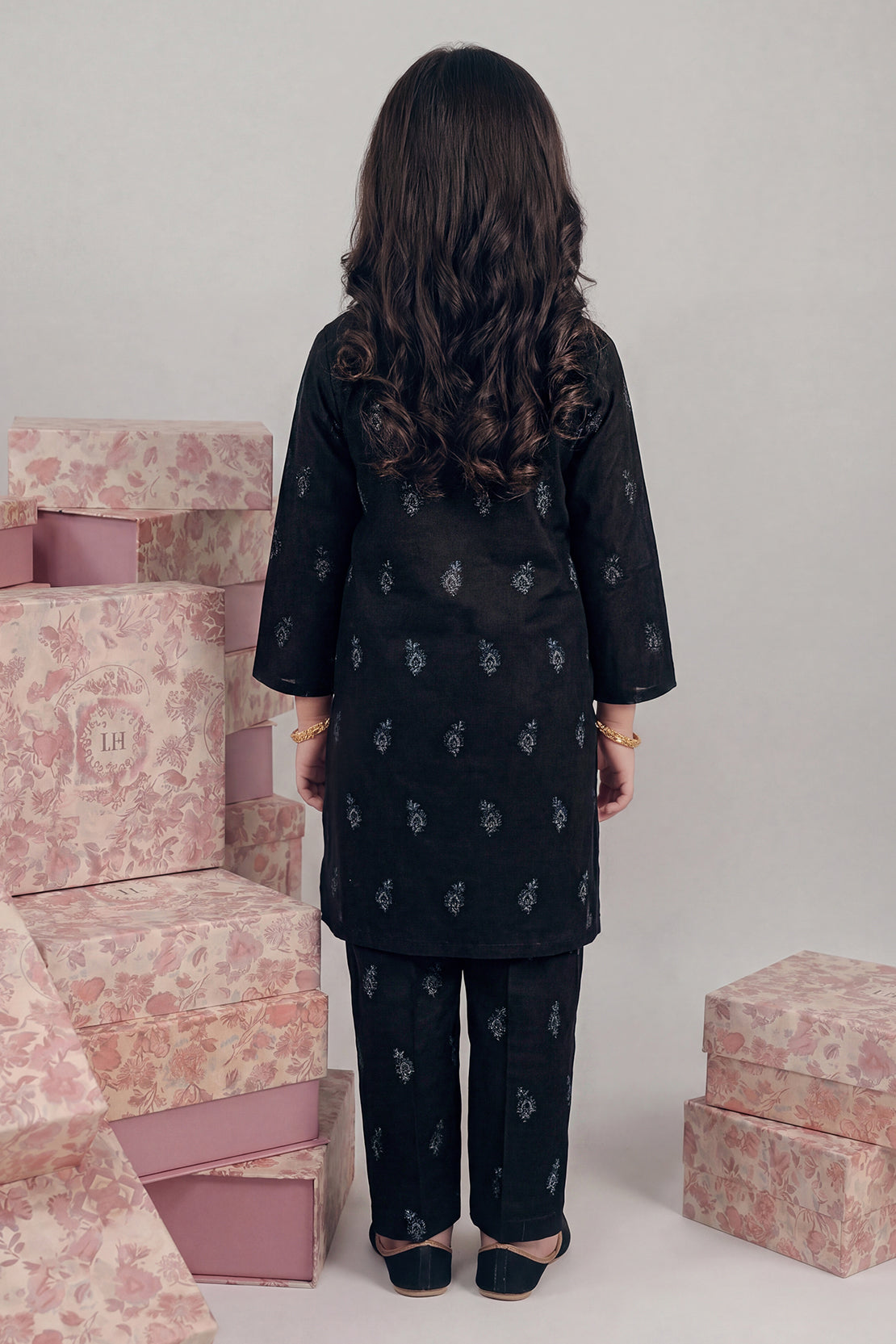 Stitched Cotton Jacquard 2 Piece (Shirt/trouser) For Kids