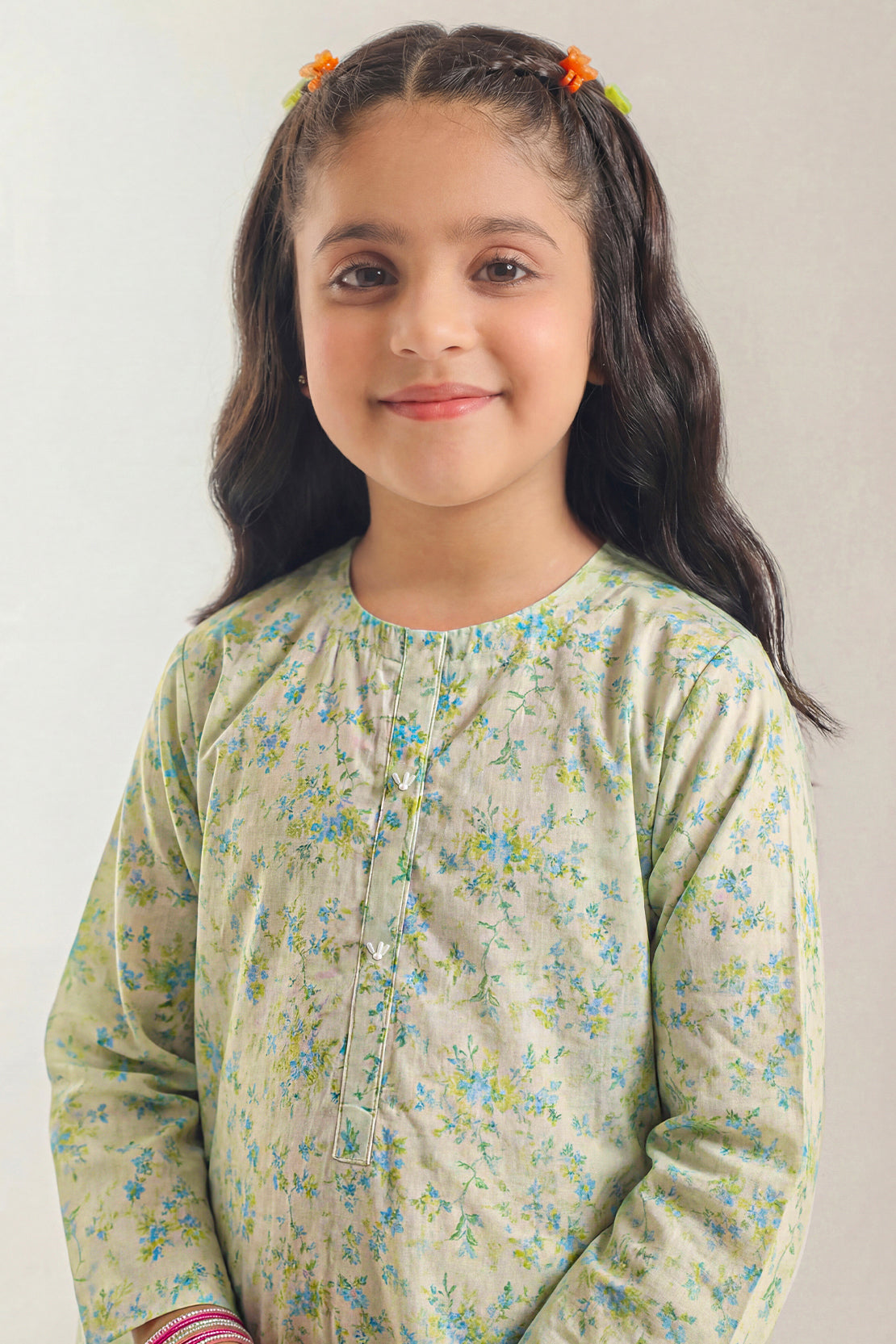 Printed Cambric Stitched 2 Piece (Shirt/Trouser) For Kids
