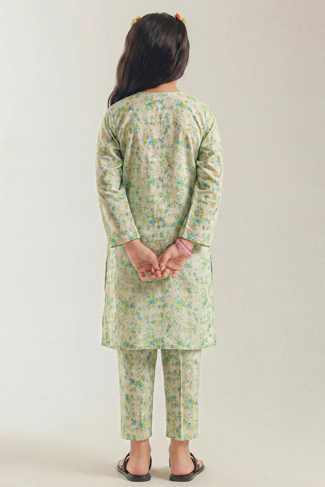 Printed Cambric Stitched 2 Piece (Shirt/Trouser) For Kids