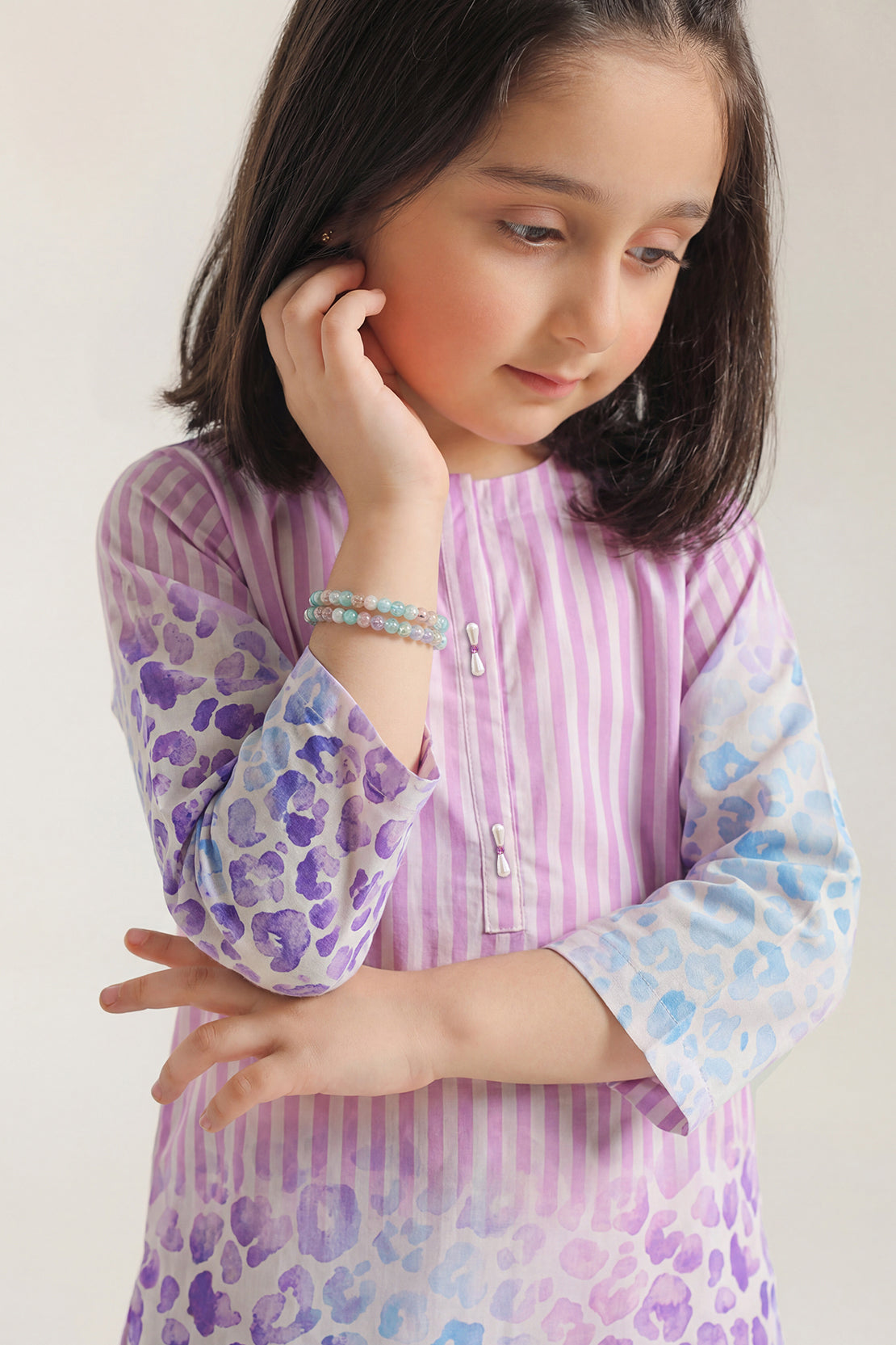 Printed Cambric Stitched 2 Piece (Shirt/Trouser) For Kids